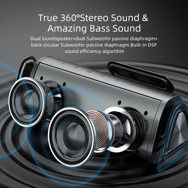 mifa A10+ Portable bluetooth speaker 360° Stereo Sound 20W  IPX7 waterproof wireless bluetooth 5.0 speaker 24-Hour Play time 4