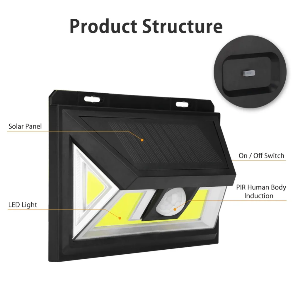 1/2/4/8 шт. светодиодный солнечный светильник Открытый Солнечный лампа на солнечных батареях IP65 Водонепроницаемый движения PIR Сенсор и светильник Сенсор уличный светильник для сада