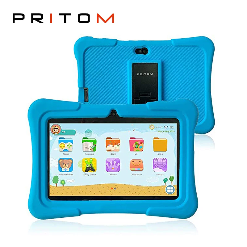

PRITOM K7 7 inch Kids Tablet Android PC 1GB RAM 16GB ROM Quad Core Tablets WiFi Bluetooth Dual Camera with Kids Tablet Case