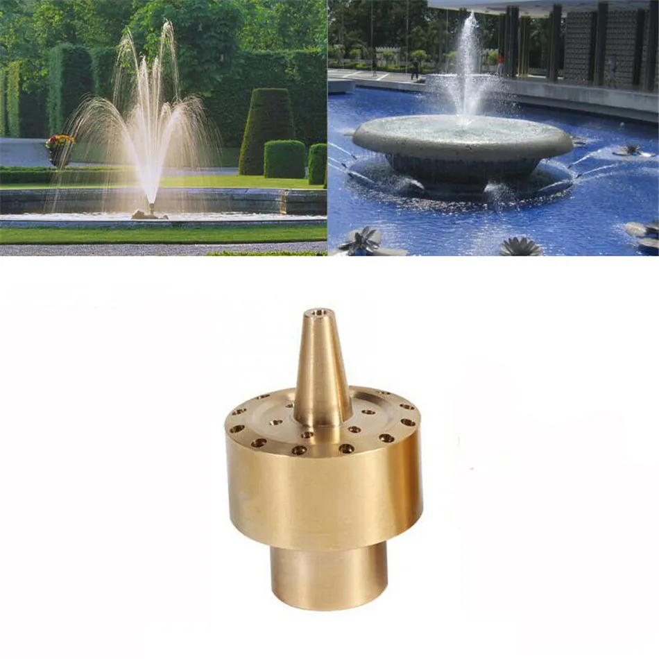 

3/4" DN20 Fountain Nozzle Heads, Multi Direction Brass Column Water Fountain Sprinkler Spray Head for Outdoor