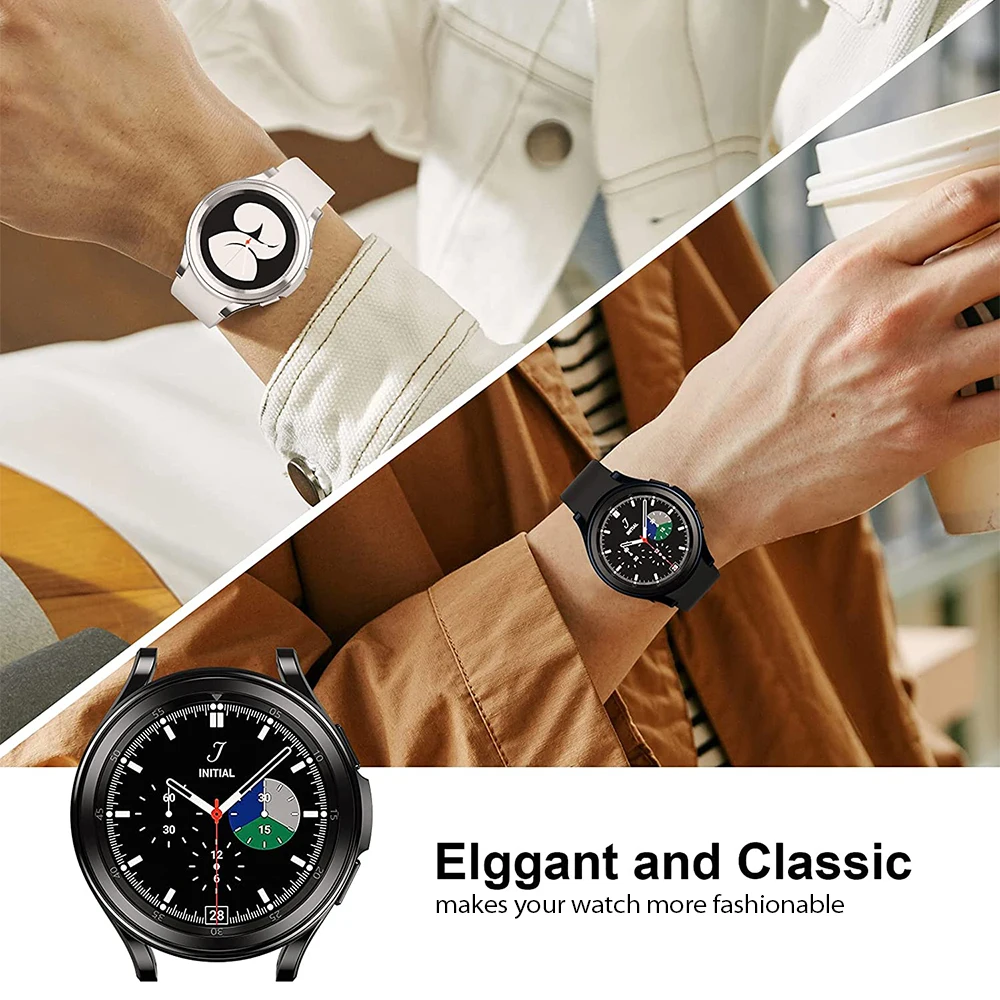 Case for Samsung Galaxy Watch 4 Classic,Silicone Shock-Proof and Protector Cover for Galaxy Watch4 46MM 42MM (2021)