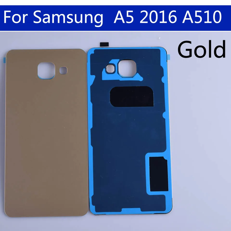 10 шт./партия A510 для Samsung Galaxy A5 A510 SM-A510F A510F SM-A510F/DS задняя крышка батарейного отсека чехол 3D стеклянный чехол на заднюю крышку