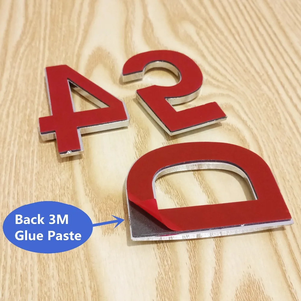 M70V亮银70mm塑料门牌=特写背部