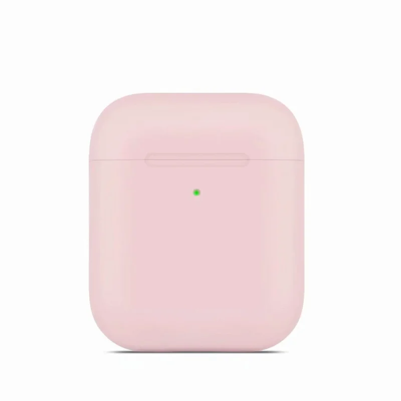 Тонкий силиконовый наушник чехол для Apple Airpods 2 чехол для AirPods Беспроводная зарядная коробка ультра тонкий для AirPods 2 защитный чехол - Цвет: Pink
