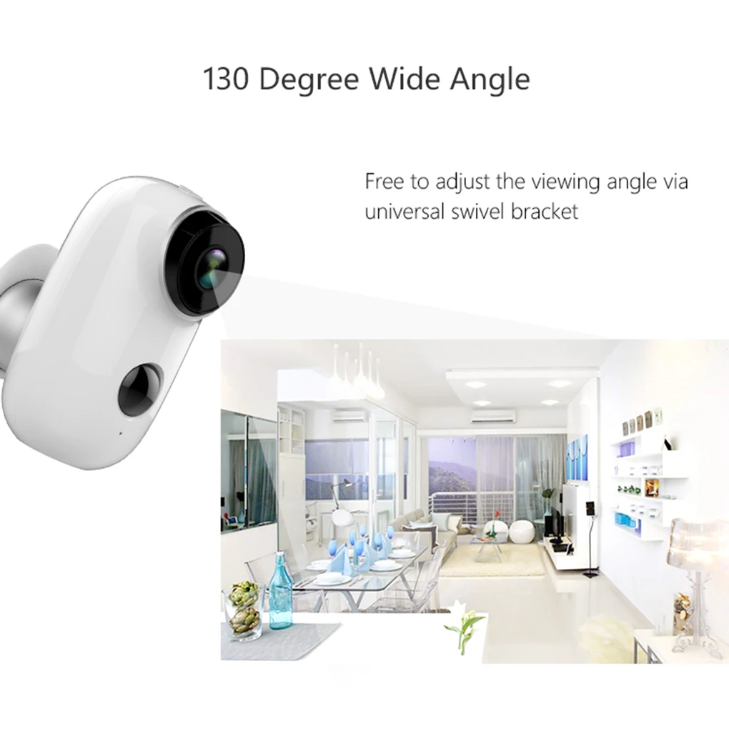Smart Security Camera Waterproof Home Wall Mount Night Vision Motion Detection Low Energy Consumption Wifi Camera