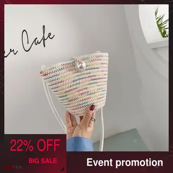

Bags for women 2020 straw shoulder bag luxury brand purses luxury designer messenger bag summer white pearl petit vintage sac