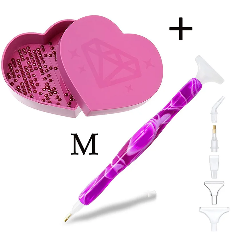 needle felting painting 5D Diamond Painting Tool Heart-Shaped Drill Diamond Tray Box Diamond Embroidery Accessories Large Capacity Tray Drill Plate Tray needle sculpting crochet Needle Arts & Craft