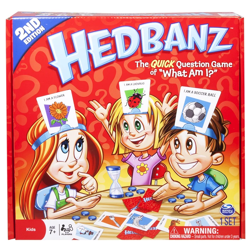HedBanz игра новое издание с совершенно новым 72 двухсторонние английские карточки что я карты смешная настольная игра дети и взрослые Семейные игрушки