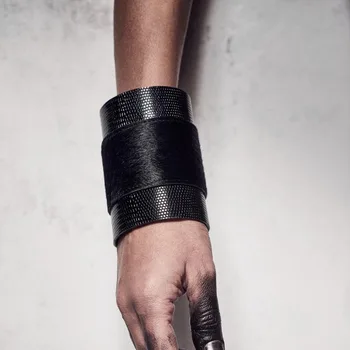 

D&D Fashion Leopard Leather Bracelet For Women Handmade Ethnic Tribal Genuine Pulsera Green Bangles Femme Fashion Jewelry