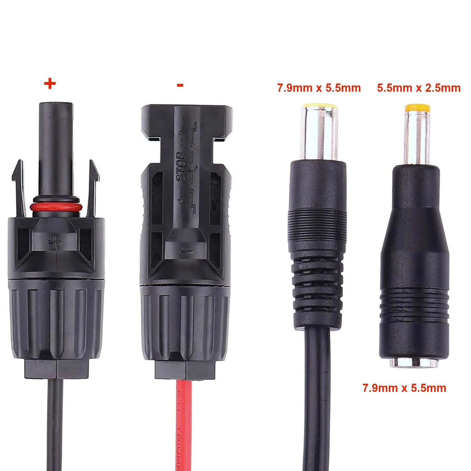 2pcs DC Power Cable 12V 7.9 x 5.5mm 8mm Male Plug Connector Cable Cord Wire  Supply Repair Solar Laptop 16AWG 30cm/1feet - AliExpress