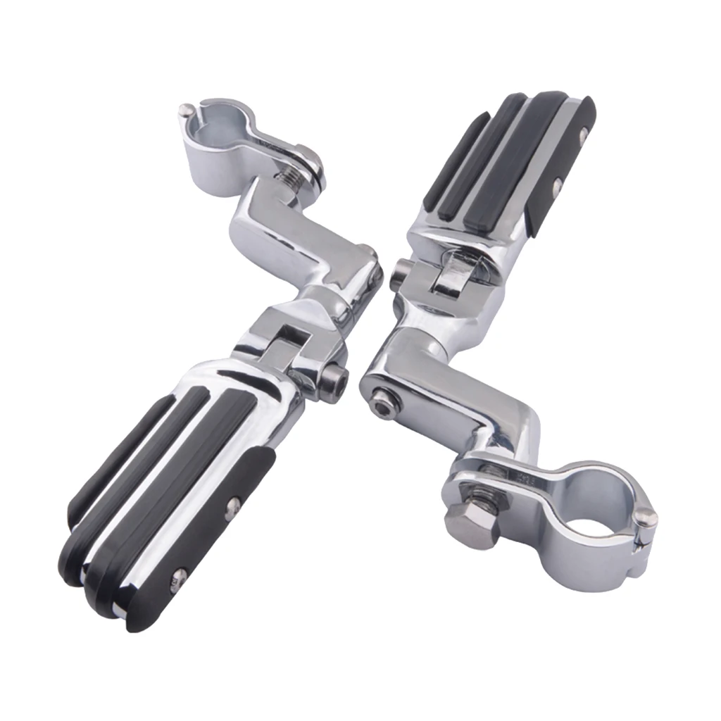 Motorcycle Footboard Pad Set Passenger Floorboards Rear Footboards Foot Rest Pegs Mounts Fit for Honda