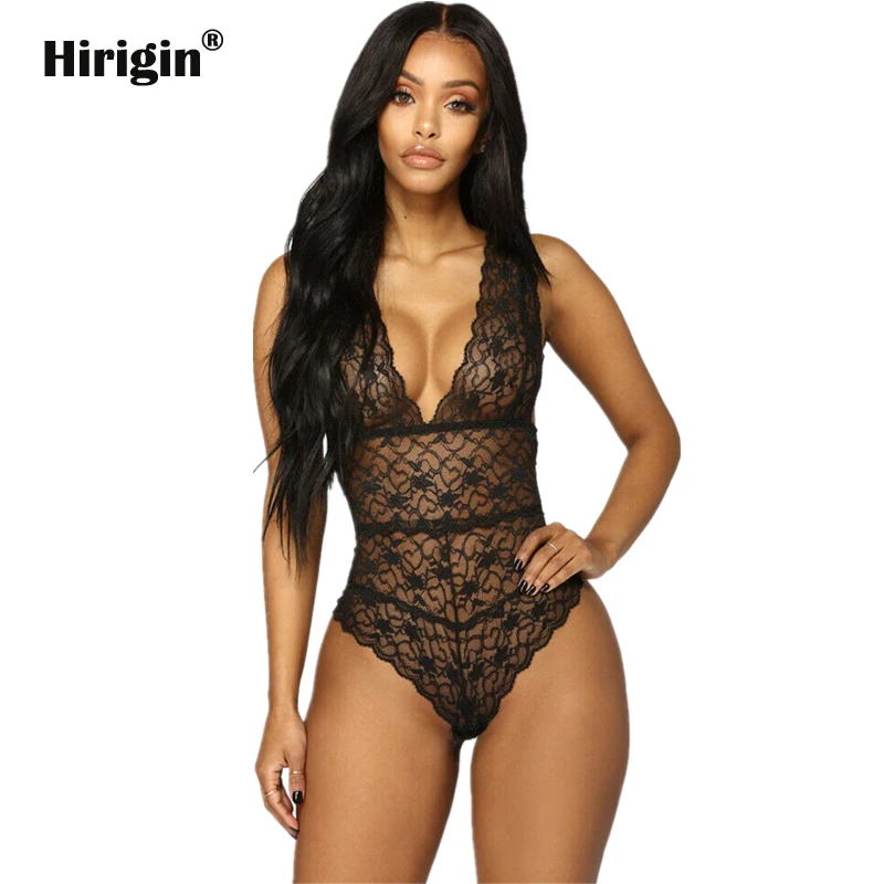 

Women's Sexy Lace Floral Lingerie Bodysuits Nightwear Underwear G-string Deep V Neck Plus Size Babydoll Catsuit Sexy Hot Erotic