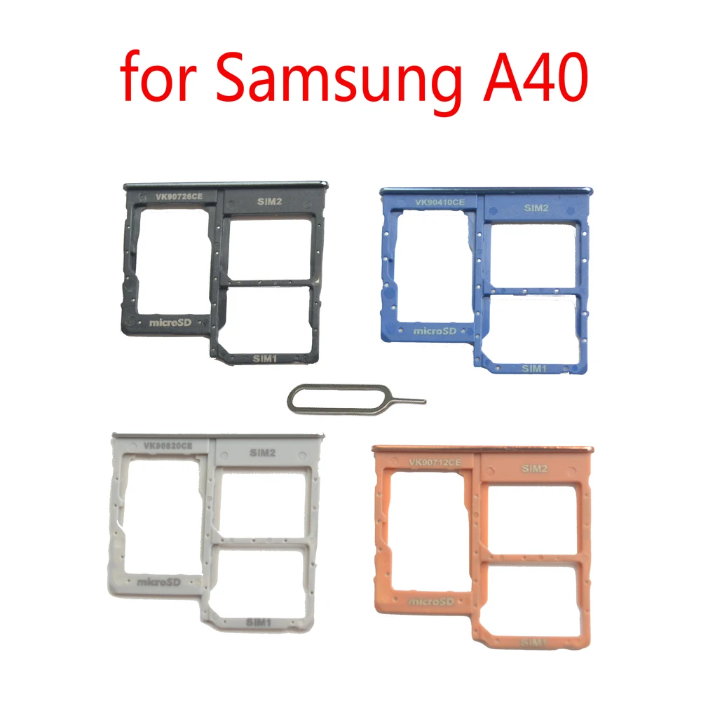 Телефон SIM держатель для карт Слот для samsung Galaxy A40 A405 A405F A405FN A405FM Nano SIM лоток для карт памяти Micro SD адаптер