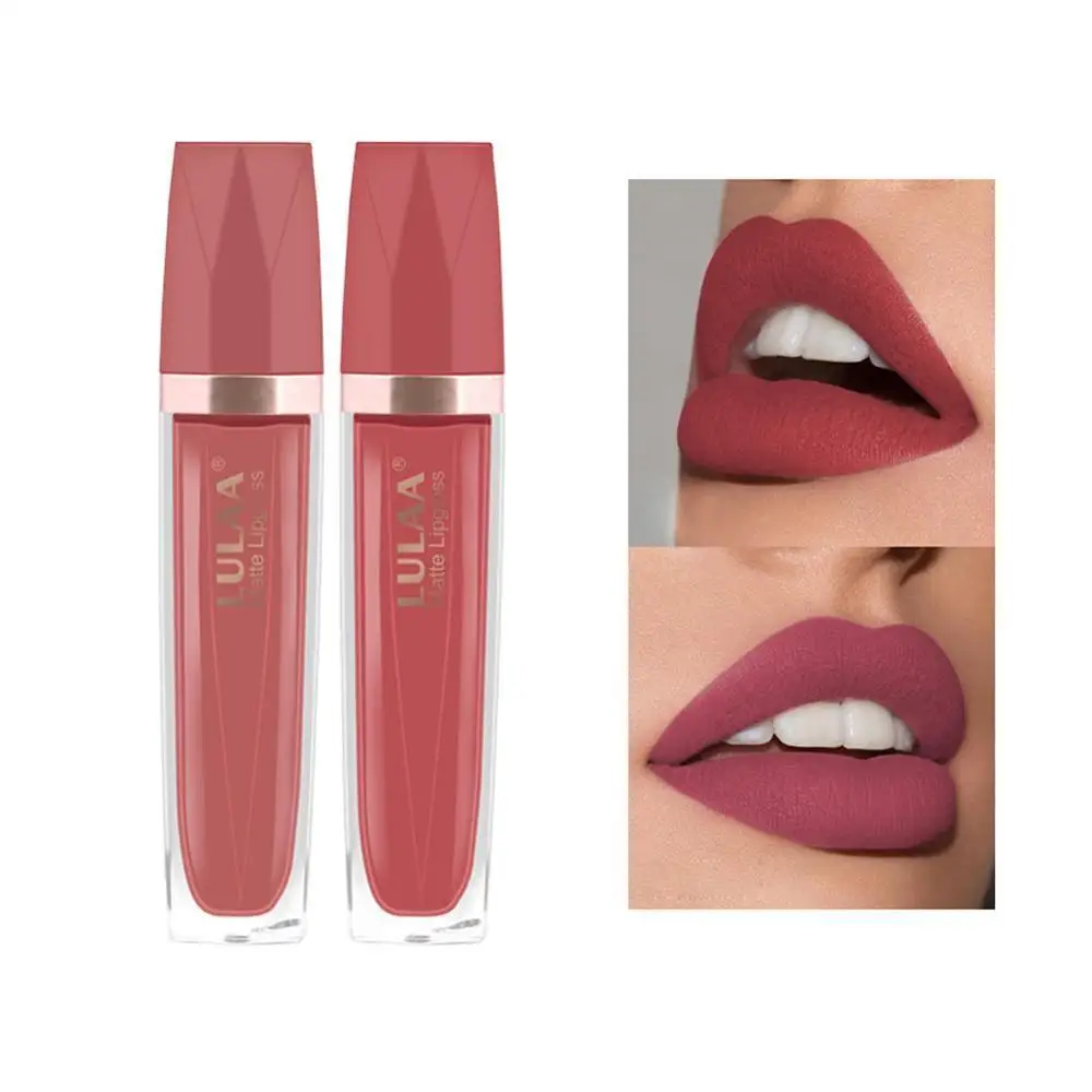 Matte Lipgloss Sexy Lip Gloss Matte Long Lasting Waterproof Cosmetic Beauty lipgloss Moisturizing Non-stick Cup Lip Makeup