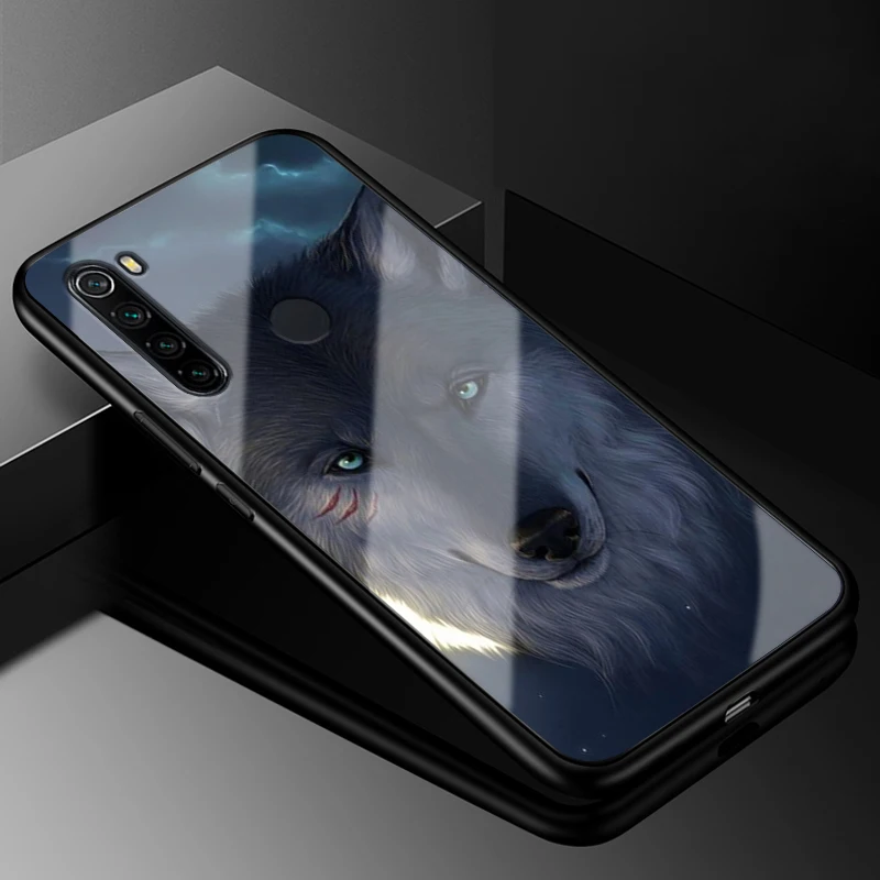 1 Чехол для Redmi Note 8 T, силиконовый бампер, жесткая задняя крышка, чехол для телефона s, для Xiaomi Redmi Note 8 T, Капа для Redmi Note 8 Note8 T, закаленное стекло - Цвет: 1