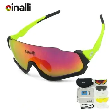 

Cinalli Polarized Glasses Cycling Sun Glasses Outdoor Sports Windshield Glasses Men Women Cycling Glasses Bike Eyewear 4 Lens