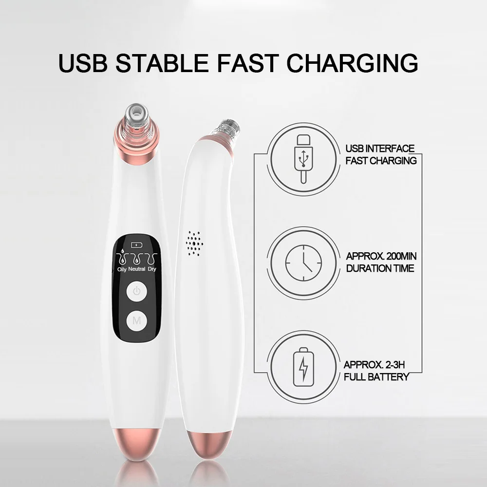 USB вакуумный отсос угрей для удаления прыщей с Черной головкой носа и лица