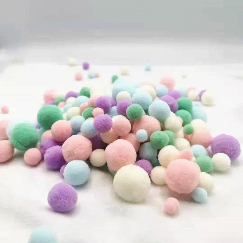 20 grams Mix Size02 Теплые цветные помпоны, подарочные украшения, разные размеры, помпон для детей, игрушки для рукоделия, материал пряжи, помпоны, помпоны для рукоделия - Цвет: 20 grams Mix Size02