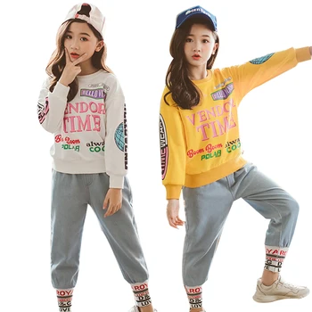 

Girls Set 2019 Spring Autumn Children's Clothing Sets Teenage Girls Long Sleeve Tracksuit Kids Clothes Sports Suit 6 8 10 12 Yrs