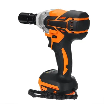 

1/2" 520Nm LED Chargeable Cordless Screwdriver Li-ion Battery Brushless Impact Wrench With Socket Electric Power Tool