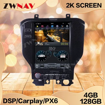 

4+128G Tesla Screen For 2015 2016 2017 2018 2019 Ford Mustang Android 9 Unit Car Multimedia Player GPS Audio Radio Stereo