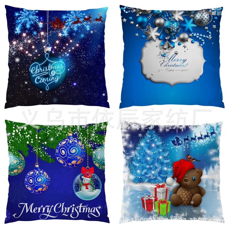 

Straight Christmas gift super soft series festive pillow cover can be sublimated and washed without fading