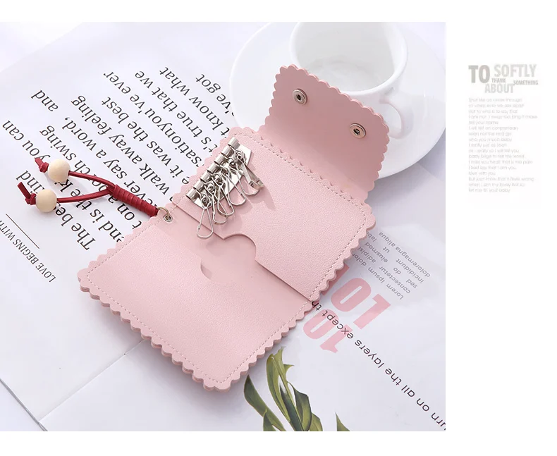 New Fashion Fresh High Quality Leather Women Key Wallet Organizer Bag Female Housekeeper Keys Chain Carteira Feminina Mujer