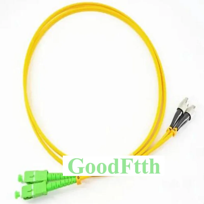 

Fiber Patch Cord Jumper FC-SC/APC SC/APC-FC/UPC SM Duplex GoodFtth 20-50m