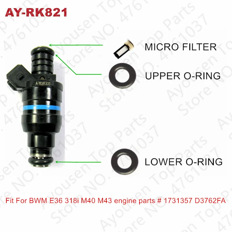 8sets Fuel Injector Repair Service Kits For Bwm E36 318i M40 M43 Engine