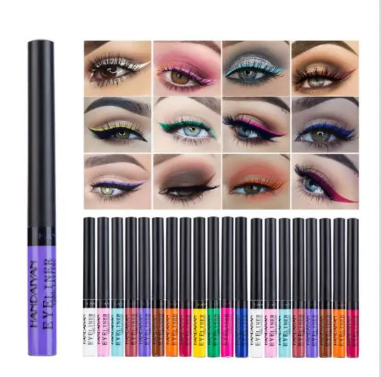 

HANDAIYAN 12 Colour Waterproof Matte Eye Cosmetics Shadow Eyeliner Long Lasting Sexy Charming Eye Liner Pen