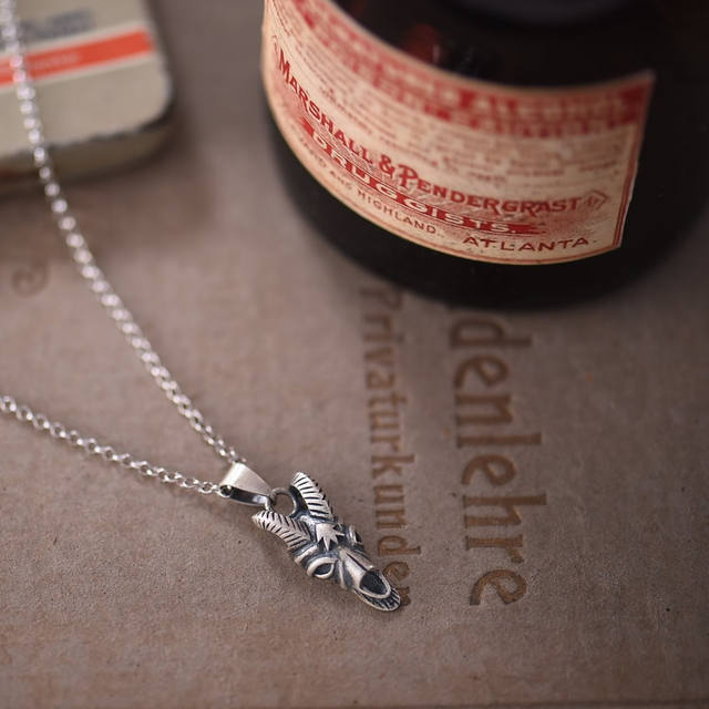 925 STERLING SILVER SHEEP SKULL NECKLACE