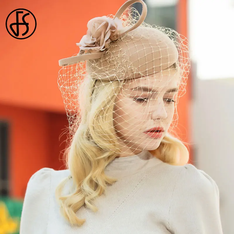 Royal blue Felt fascinator, Royal blue winter fascinator hat, Royal