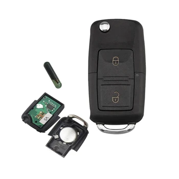 

2 Button Smart Remote Key Fob 433Mhz ID48 Chip With Rubber Pad for VW