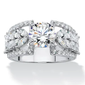 Huitan-anillos de boda de diseño nuevo para mujer, accesorios estéticos, anillos de lujo para fiesta de noche, joyería de alta calidad de moda