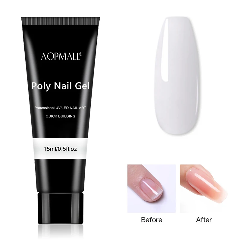 AOPMALL® Poly Nail Gel Set Extension Glue Kit For Manicure Set Nail UV/LED Acrylic Nail Polish Kit Nail Art Tool