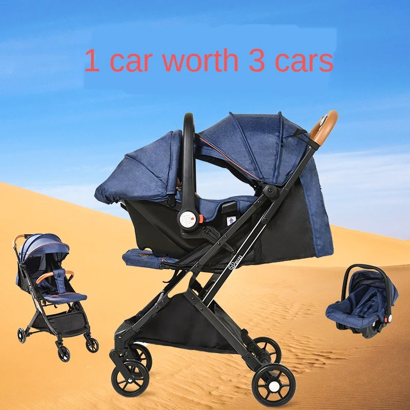 Umaubaby 3-in-1 Lightweight Newborn Stroller Armchair Foldable Car Basket Seat Four-in-One | Мать и ребенок