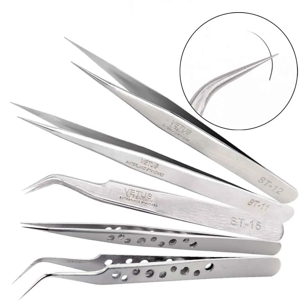 1 шт. антистатический Пинцет для наращивания ресниц из нержавеющей стали |