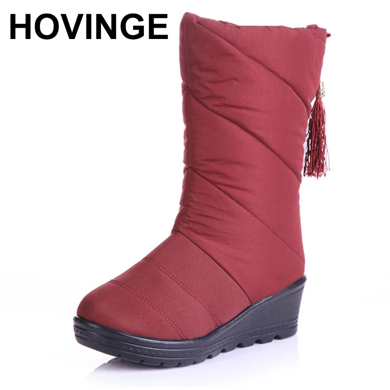 

Зимние Пуховые сапоги HOVINGWinter, повседневная женская хлопковая обувь, зимние сапоги Old Beijing, женские высокие сапоги до бедра, женская обувь