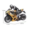 1:10 Scale Simulation Remote Control Motorcycle Shock Absorb Tires Anti-Collision 60Mins Flight Time 80M Control Distance RC Toy 6
