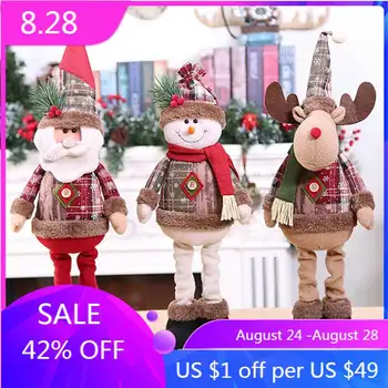 

Christmas retractable doll decoration Christmas New Year party pendant Santa Claus snowman Elk Snowman ornaments Navidad gifts