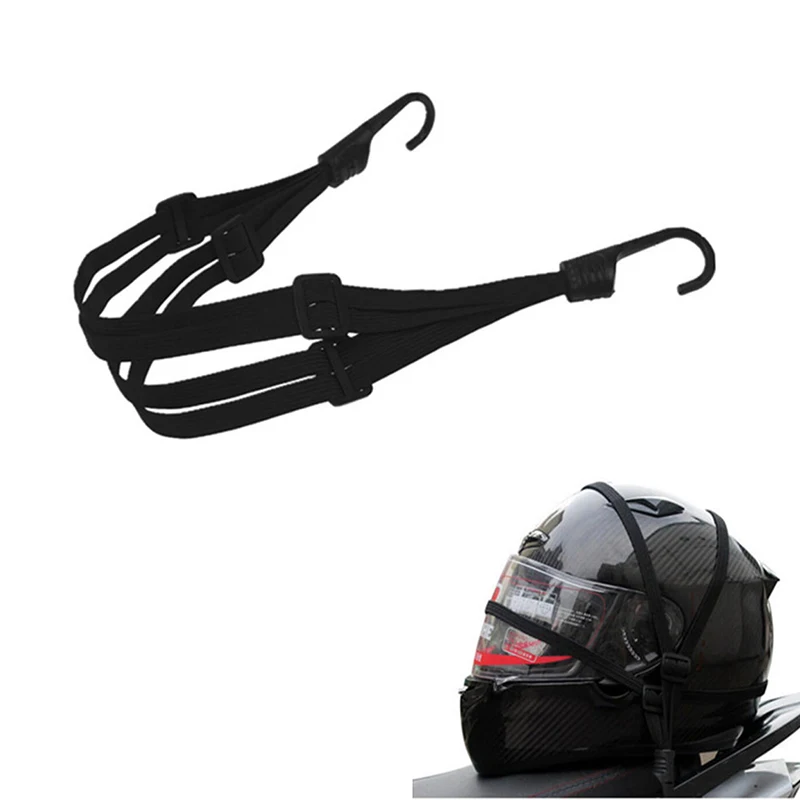 60cm Motorcycle Luggage Strap Helmet Luggage Elastic Rope with 2 Hooks