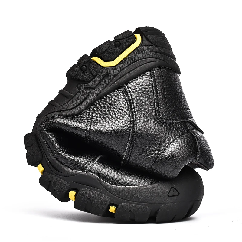 SMS Men's Tactical Boots Leather Winter Warm Outdoor Shoes Comfortable Sneakers Non-slip Mountain Hiking Shoes Hunting Boots