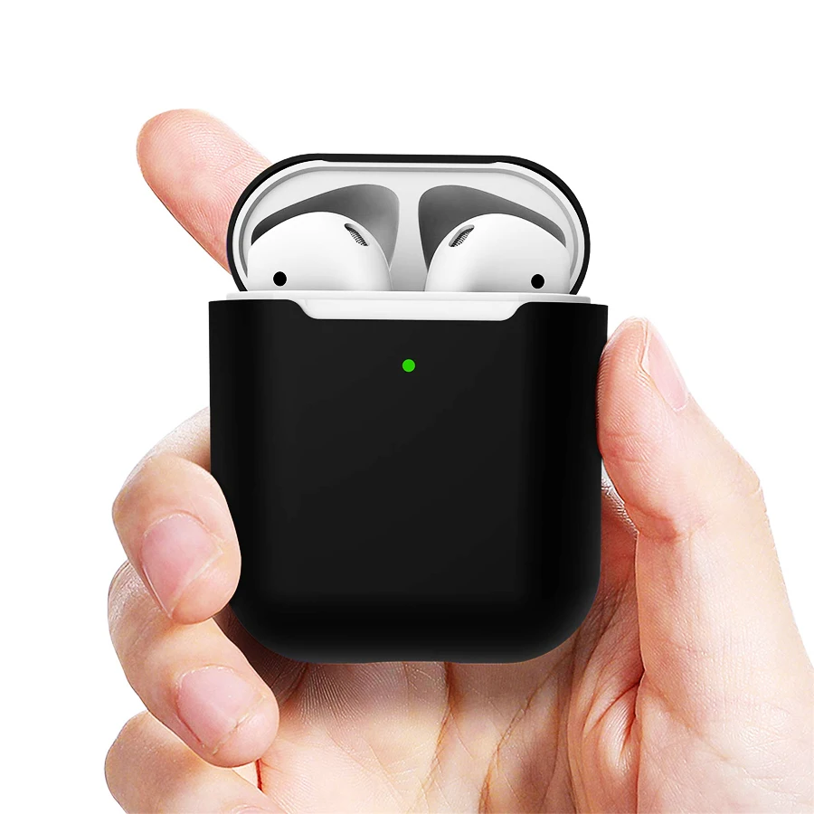 Силиконовый чехол для AirPods 2 наушников Тонкий чехол для Apple AirPods 2 защитный чехол для Air Pods 2 Airpod2 чехол сумка для гарнитуры
