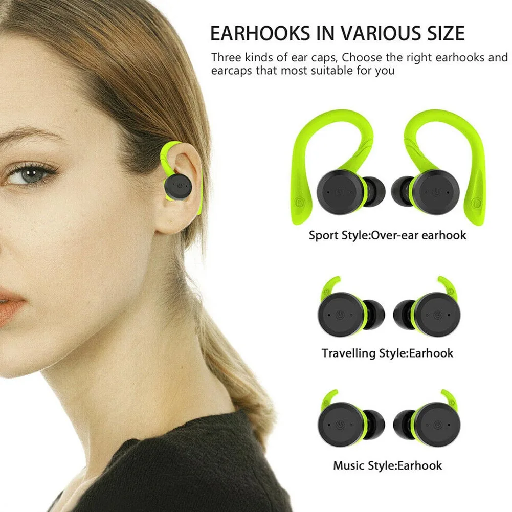 Беспроводные Bluetooth 5,0 мини наушники шумоподавление стерео, бинауральный водонепроницаемый портативный чувствительный телефонный звонок перезаряжаемый Спорт