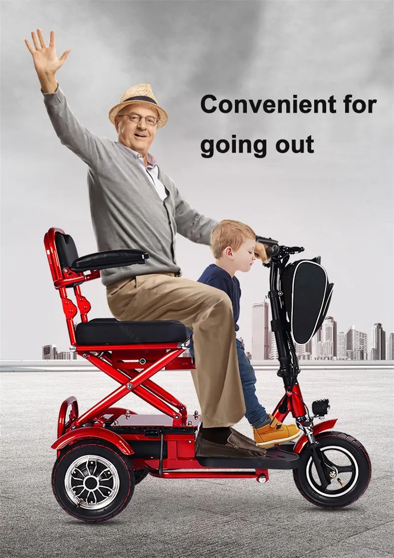 Smart Electric Scooter Tricycle 3 Wheels Electric Scooters 48V 20AH 80KM Portable Folding Electric Scooter For ElderlyDisabled (1)