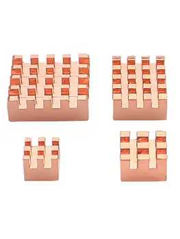 

4PCS Heat Sink Copper Cooling Pad Heatsink Radiator Cooler For Raspberry Pi 4 Model B 1G 2G 4G