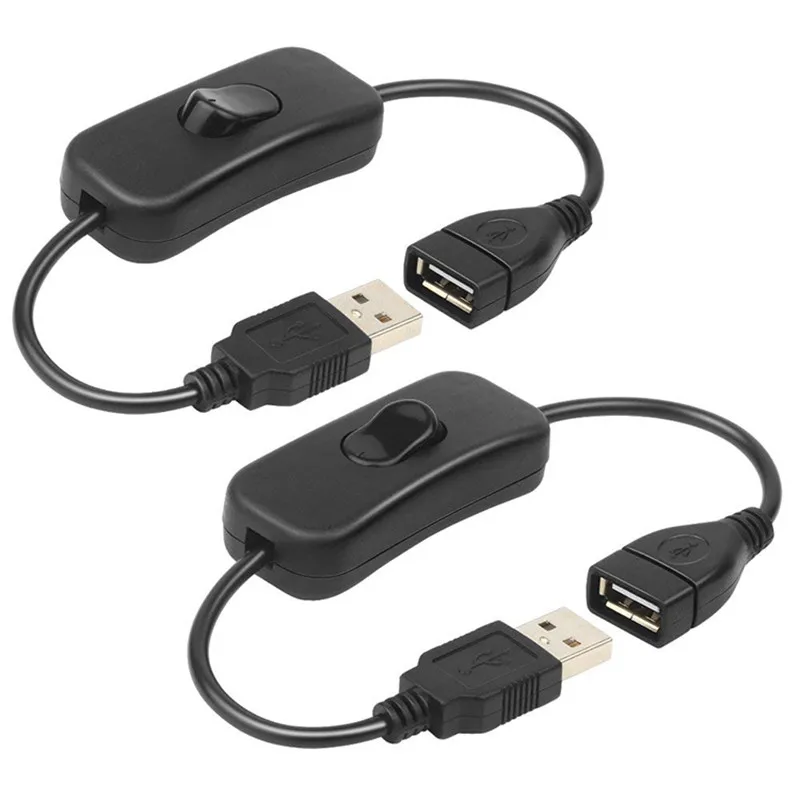 Мужской и Женский USB кабель с переключателем вкл. Выкл. Удлинительный переключатель для USB лампы USB вентилятор светодиодный световая полоса линия питания 2A ток