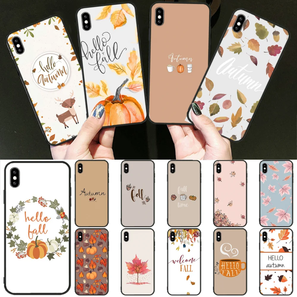 Чехол на айфон 7 11 Тыква счастливая осень чехол для телефона Обложка iPhone pro XS MAX 8 6 6S