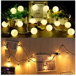 Guirlande lumineuse LED féerique, guirlande de noël, pour rue, mariage, extérieur, fête, jardin, terrasse, clôture 