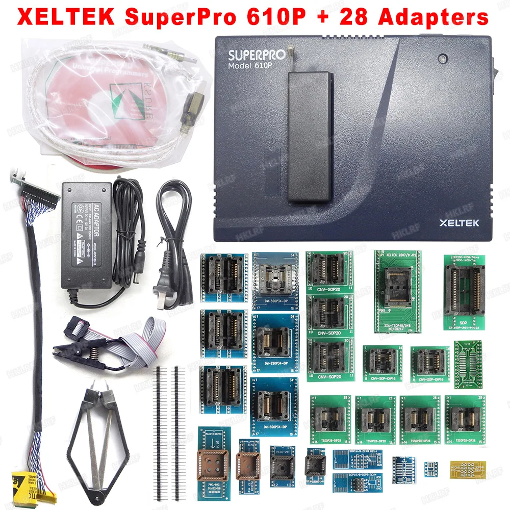 XELTEK SuperPro 610P Универсальный программатор с 48 универсальными штыревыми драйверами+ 45 адаптеров ISP EDID код
